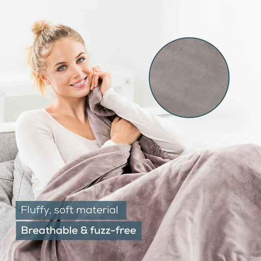 Heated Electric Throw Blanket with Adjustable Temperature Control